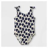 New Toddler Girls' Heart Print One Piece...
