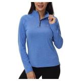 NEW $36 (S) Women's Polo Shirt Long Sleeve-UPF 50+