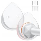 NEW 2PK Shower Curtain Rod Holder-No Drill