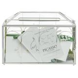 NEW $72 Glass Cards Box with Slot and Lock