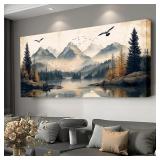NEW $110 (24'x48') Mountain Landscape Painting