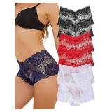 NEW 6PK (4XL) Sexy Lacy High Waist Underwear