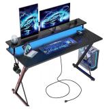 NEW $100 (47') Gaming Desk with Power Outlets LED