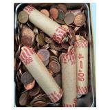 6 lb Mixed Canadian & US Pennies Bulk Lot