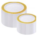 $85 200 Gold Lace Plates: 100 Dinner 10.25'