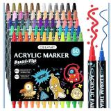 NEW $38 60-Colors colpart Acrylic Paint Markers