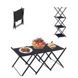 NEW $80 Foldable Camping Table & Shelf