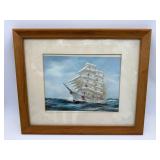 Framed Coast Guard Tall Ship Print 22x18