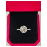 $2,100 App (2.35ct) Ajustable Lowered Halo Ring