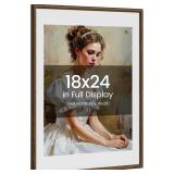 SEALED $75 18x24 Picture Frame Natural Oak Wood...
