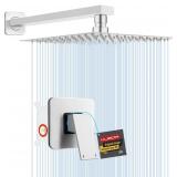 New $33 30 cm Brushed Nickel Rain Shower Head...