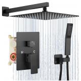 New $170 12 Inch Matte Black Shower System,...