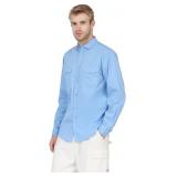 New (XXL) Men's Slim-Fit Long-Sleeve Untucked