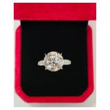 $3,250 App (5.00ct) Moissanite Ring Sz8