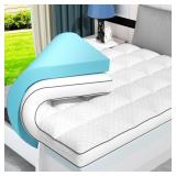 New $140 Queen 4' Dual Layer Foam Topper, 18' Deep