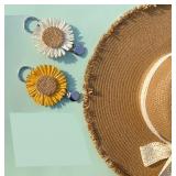 NEW 2PC Bohemian Style Sunflower Hat/Bag Clips