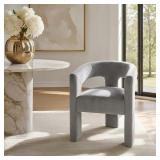 New $230 NEW Barrel Dining Chair, Velvet...