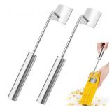 2 Pcs Corn Peeler, Stainless Steel Corn