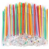 NEW $30 500PK Flexible Plastic Drinking Straws