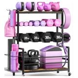 $50 Dumbbell Rack with Wheels, 3-Tier