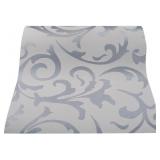 New $40 (20.8' x 393') 1pk Q QIHANG Gray Damask...