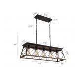 $210 Q&S Farmhouse Rustic Chandelier Light