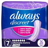 New $37 Always Discreet Incontinence Pads, 26ct