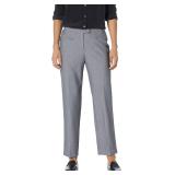 NEW $51 (10P) Petite Flat-Front Easy Stretch Pants