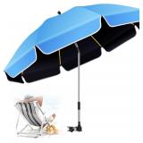 New $48 Clamp UV Beach Umbrella for Chair 360