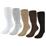 NEW $34 5PK (L) Cushioned Knit Knee High Socks