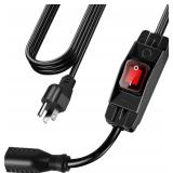 NEW $61 16FT Extension Cord w/On & Off Switch