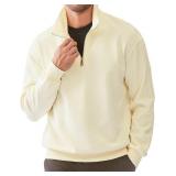NEW (S) Quarter Zip Casual Sweatshirt - Black