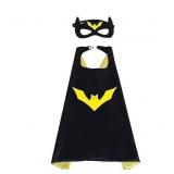 NEW (3-10Y) Unisex Bat Hero Cape & Mask Costume