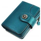 NEW RFID Blocking Leather Wallet w/Zipper Coin