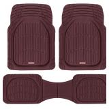 NEW $45 FlexTough Floor Mats for Cars, Burgundy
