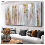 SEALED $80 (24x47') Reddish Brown Abstract Canvas