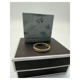 925 CZ Gold Plated Ring Size 8 New