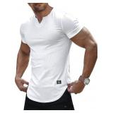 NEW (2XL) Men's Casual Slim Workout T-Shirt - Grey