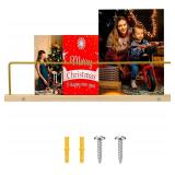 NEW 15.7' Wooden Cards & Pictures Display Shelf