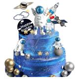 NEW 22PK Space Cake Toppers Astronaut Decor