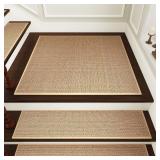 SEALED $40 Non-Slip Stair Treads Washable 31x31'.