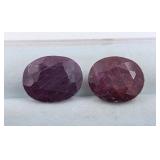 $12,908 App 10.58 ct Cert. Ruby gemstone pair