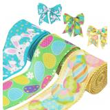 New Easter Ribbon 3 Rolls, 15 yd Wired (3 Styles)