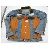 Blue Butterfly Denim Jacket Size L