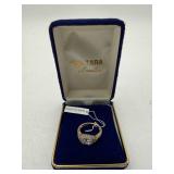 925 CZ Gold Plated Ring Size 8 w/ Box