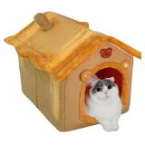 New $48 Indoor Cat Bed: Warm Foldable Cat Cave