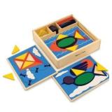 DAMAGED $42 Melissa & Doug Beginner Pattern Blocks