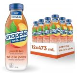 12pk Snapple Zero, Peach Tea, 473mL