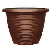 DAMAGED HDG Helix 19' Round Planter - Warm Copper