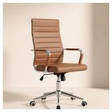 New $165 Okeysen Leather Office Chair, 360  Swivel